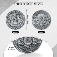 Misdary memento mori challenge coins in classic style copper finish with medallion box - view 15