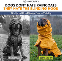 Spark Paws Dog Raincoat, Waterproof Rain Jacket w/Hood - 01 - Mustard Yellow / 3XL - image 2