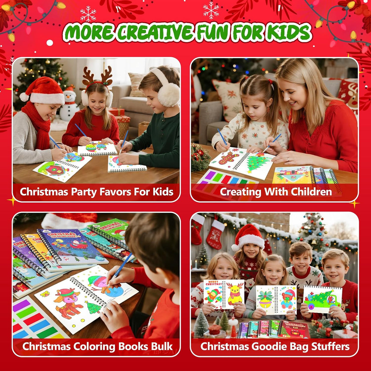 ZMLM 24 Pack Coloring Books - Christmas - image 4
