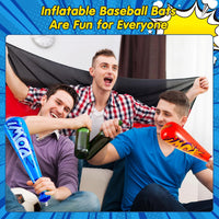 WILLBOND 18 pack 17 inch inflatable baseball bats in red, pink, blue and light blue with pump - view 20