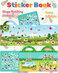 Benresive Reusable Sticker Book, Travel Stickers for Kids - Insect - image 2