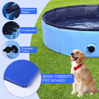 Foldable Dog Pool, Portable Pet Bath Tub and Kiddie Swimming Pool – Essentials for Dogs - 87"-5XL / Blue - image 3