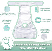wegreeco Washable Reusable Premium Female Dog Diapers - XX-Large / Dog Bone - image 3