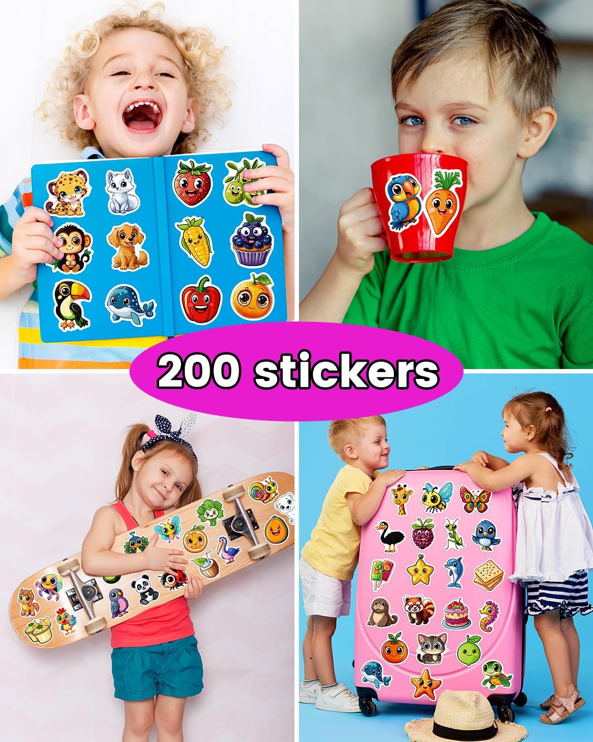 JCFIRE Halloween Stickers for Kids - Cute Mixed 200 Pcs - image 3