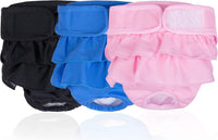 Washable Female Dog Diapers, Durable Pet Skirt for Dog Dress - XX-Large / Black Pink Blue - image 2
