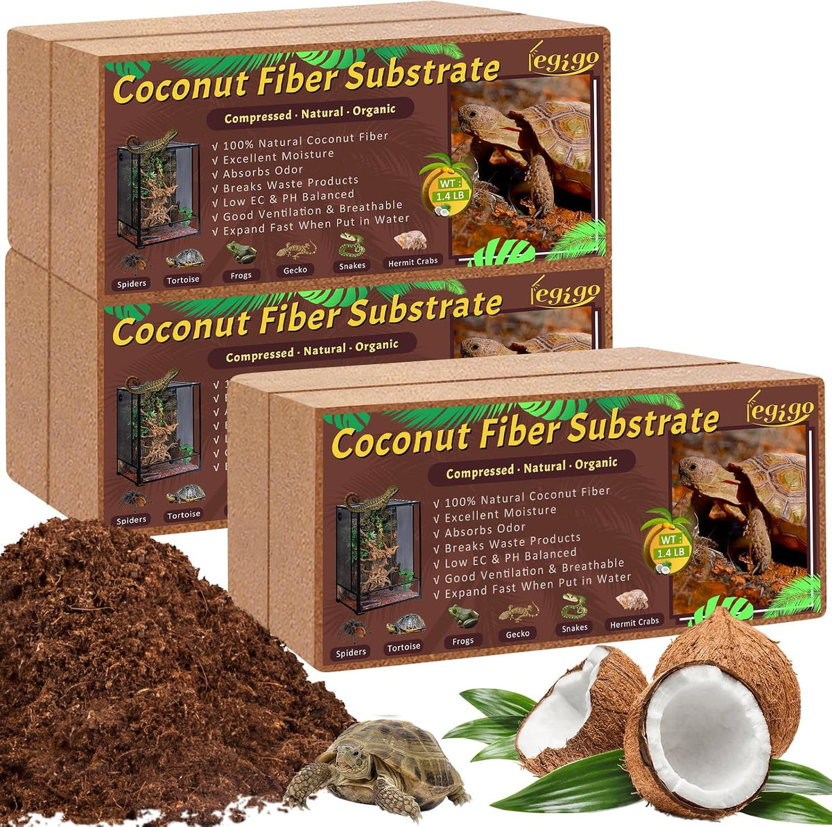 4 Pack Coconut Fiber Substrate - 6 Pack
