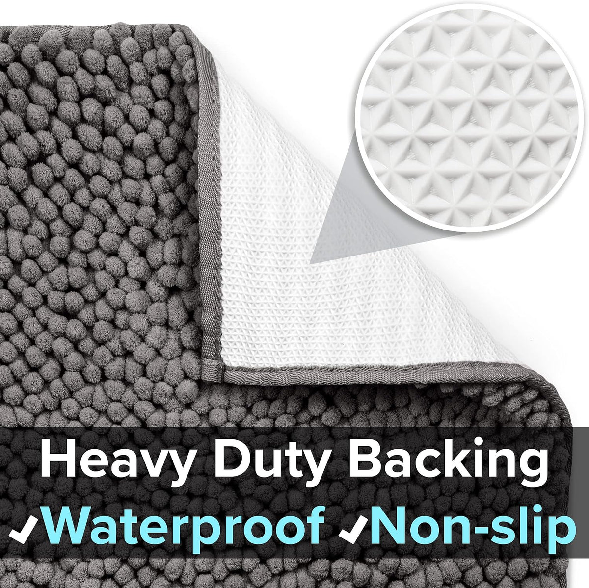 CatGuru Cat Litter Mat, Waterproof Litter Box Mat - Dark/ Heavy-Duty / Medium - image 3