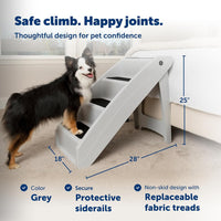 PetSafe CozyUp Folding Dog Stairs - Bed - 25 Inches Tall / Gray - image 3