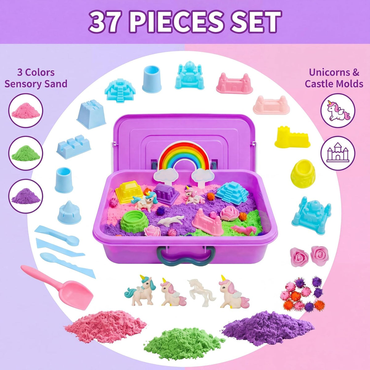 AGENTLAN Ocean Sensory Bin with Sensory Sand - UNICORN - image 4