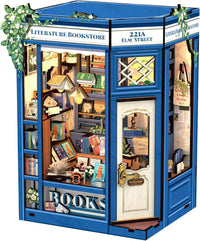 Cutefun Book Nook Kit - DIY Miniature Dollhouse Kit for Adults and Teens – Fun for Kids & Family - Literature Bookstore