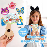 BOIKOKY 12-pack rainbow painting party favor kits with wooden rainbow magnets - view 10
