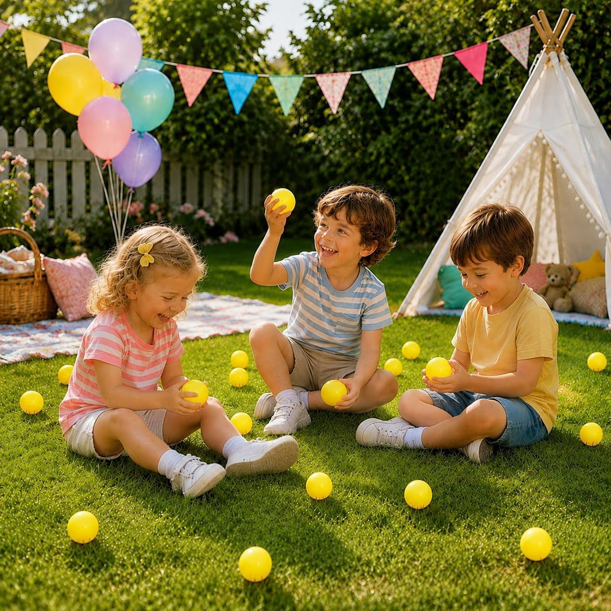 Ball Pit Balls for Kids, Plastic Refill 2.2 Inch Balls - Yellow - image 2
