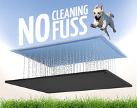 TidyFriend Dog Pee Pad Holder Tray Fits for 30” x 23” Pee Pads with Corner Lock Holes, Raised Edges, Non-Spill, Easy to Clean Silicone Dog Potty Tray Holder, For Indoor Floor Protection (Black)