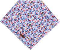 Dog Bandanas 1PC Washable Cotton Triangle Dog Scarfs for Small Medium - Small / Blue Flower - image 3