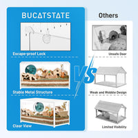 BUCATSTATE Hamster Cage 2.0, Large Hamster Enclosure – Essentials for Small Pets - 39.3"L x 19.7"W x 20.6"H / White - image 4