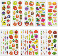 24 Sheets 3D Puffy Stickers for Toddlers Kids Boys Girls – Fun for Kids & Family - Fruit