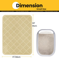 Conlun Cat Litter Mat Litter Trapping Mat - Beige / Small (24" x 17") - image 2