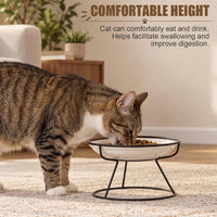 Sunnyray 4 Pcs Elevated Cat Bowls Raised Cat Food Bowl - Minimalist / Black - image 3