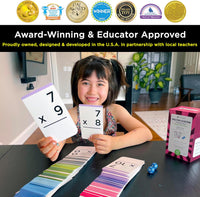Award-Winning Multiplication Flash Cards, 173 Jumbo Cards - 2 Dice + Mult - image 2