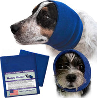 Happy Hoodie 2 Pack Dog and Cat Calming Band for Noise and Anxiety - Blue — 2-Pack: Small + (Med)Large