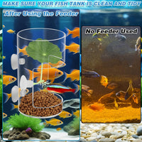 2Pcs Aquarium Fish Feeder Feeding Tray with Suction Cup - 4.Transparent - image 4