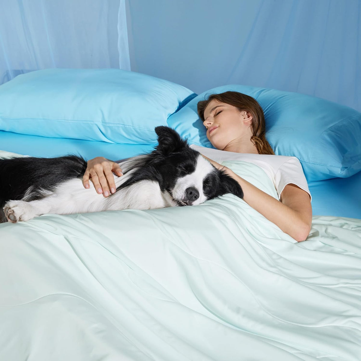 Bedsure Breathable Lightweight Cooling Blanket for Small Dogs - XL(50x60") / Pale Jade - image 2
