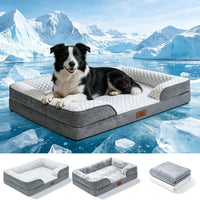 Orthopedic Dog Bed Medium Size Dog, Memory Foam Dog Bed Couch - Dark Grey / 36.0" L x 27.0" W x 6.7" Th