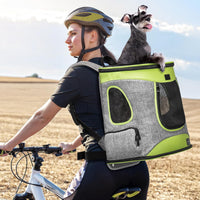 Petsfit Dog and Cat Backpack Carrier, Padded Waist Support - Green - image 2