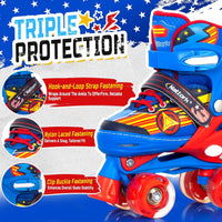 Kids Roller Skates for Boys - Star Blue / X-Small(7C-9C) - image 4