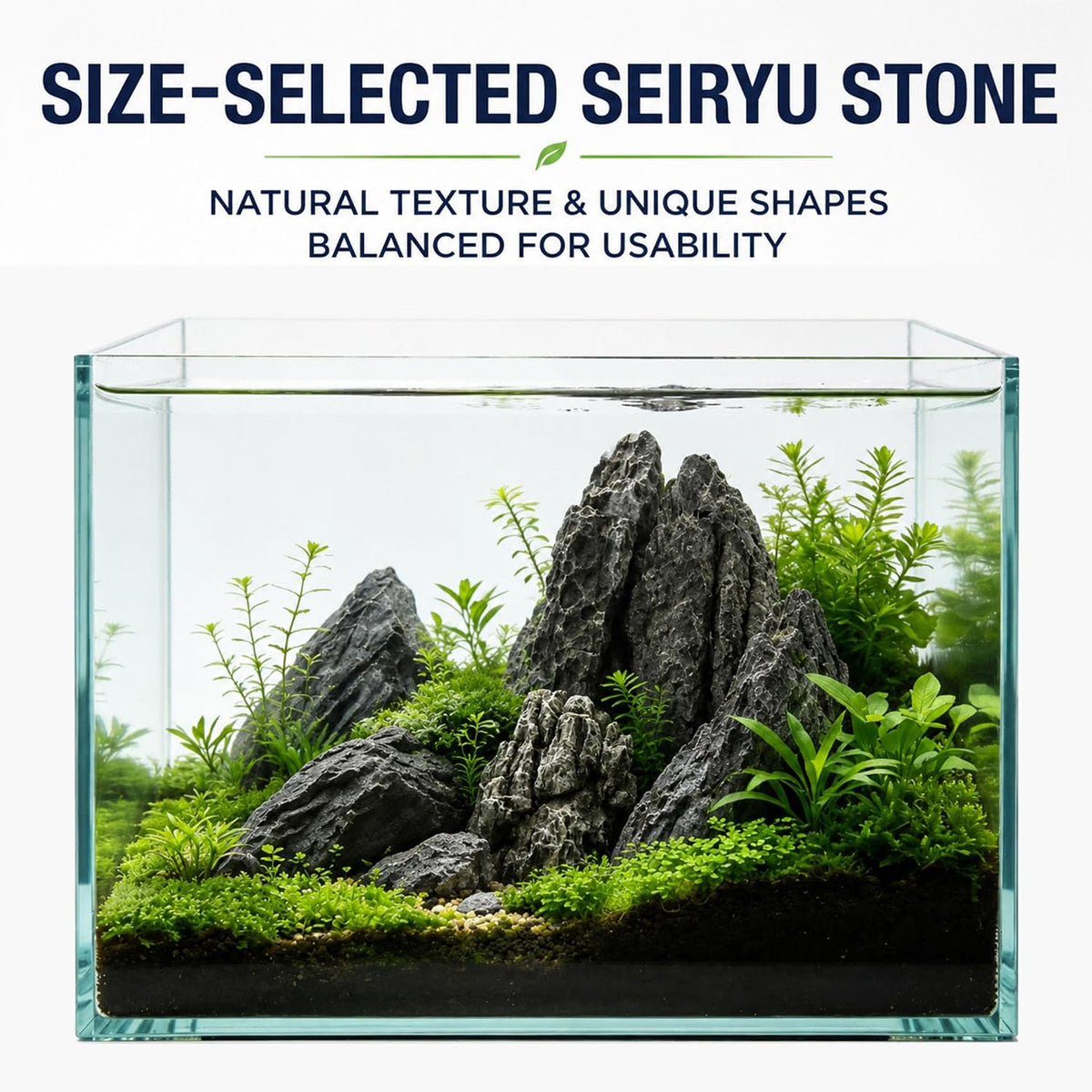 Dragon Stone Aquascaping Rocks, Aquarium Stone Set - 5 lb (2–6") / Seiryu-Stone - image 2