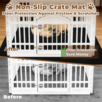 Dog Crate Mat, 24 in X 36 in Dog Playpen Mat Kennel Mat – Essentials for Dogs - Black / 43"L x 43"W - image 2