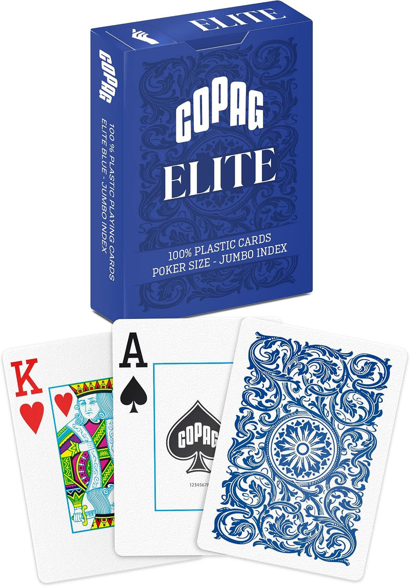 Copag Elite 100% Plastic Playing Cards - Blue