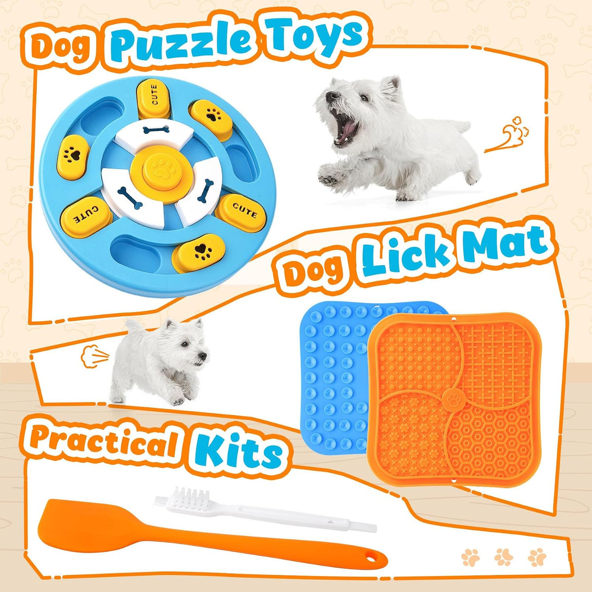 Dog Puzzle Toys with Dog Lick Mat for Small & Medium Dogs – Essentials for Dogs - image 2