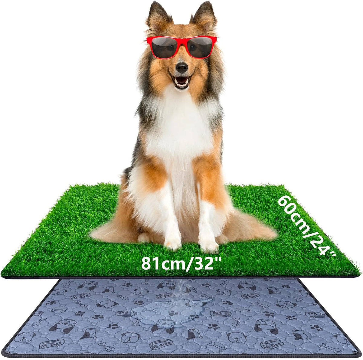 Pee Pads for Dogs with Fake Grass