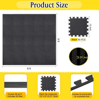 Nuanchu 60 PCS Kids Foam Puzzle Mat, Cream - Black - image 2