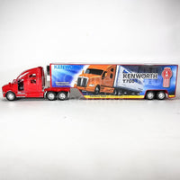 KiNSMART Kenworth T700 Container Truck, 1:68 Scale - Red With Decals - image 2