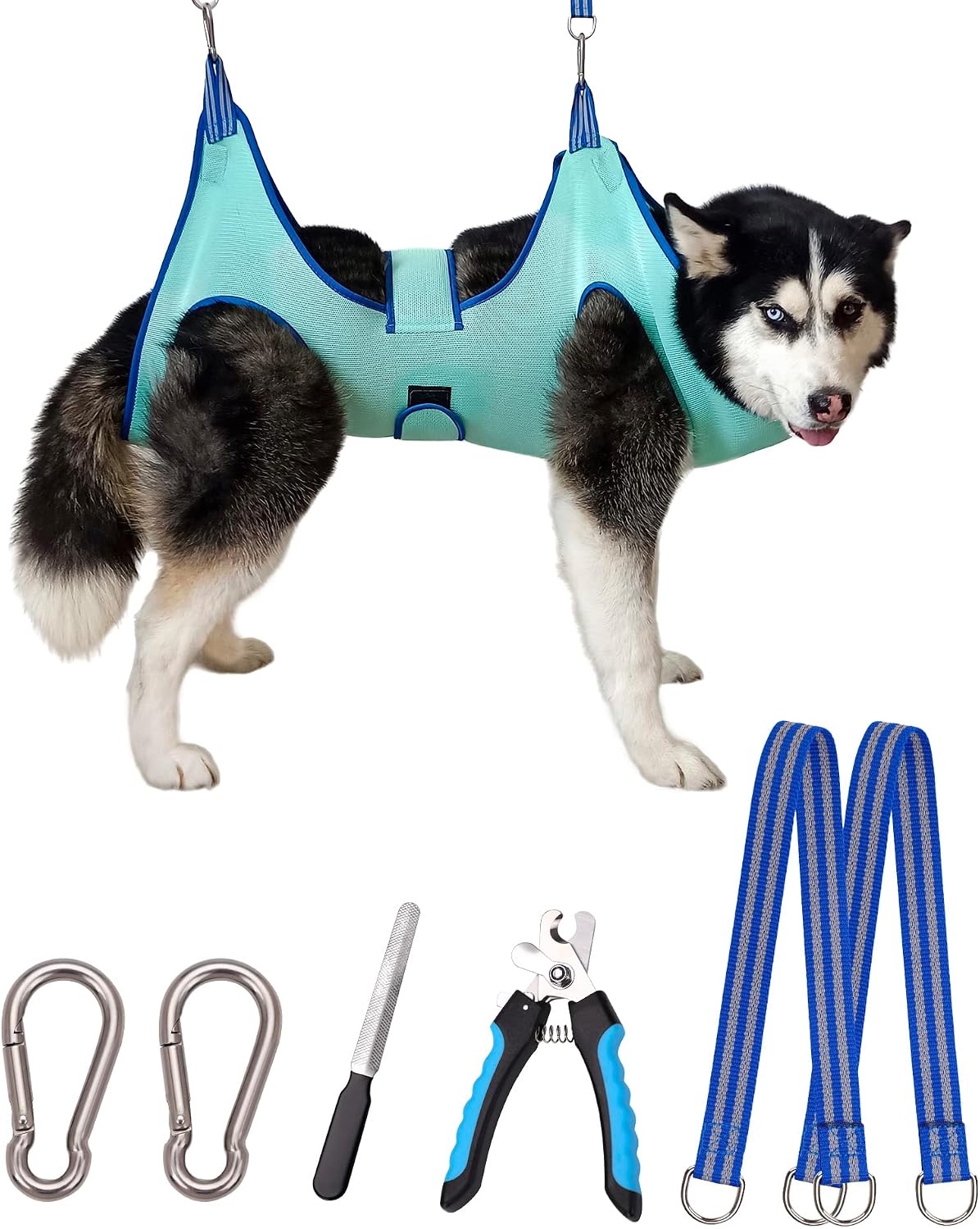 Kkiimatt Dog Grooming Hammock - XX-Large 65 LB Max/Turquoise