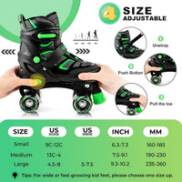 NEMONE Mermaid Adjustable Light up Roller Skates for Girls Boys – Fun for Kids & Family - B- Hero Quest / Large - Youth - image 3
