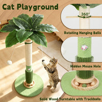 40'' Tall Sisal Cat Scratching Post - green-40inch - image 3