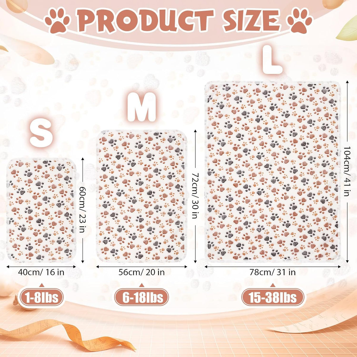 Tegeme 12 Pcs Puppy Blanket for Litter Dog Cat - White,gray / 41 x 30 Inch - image 3
