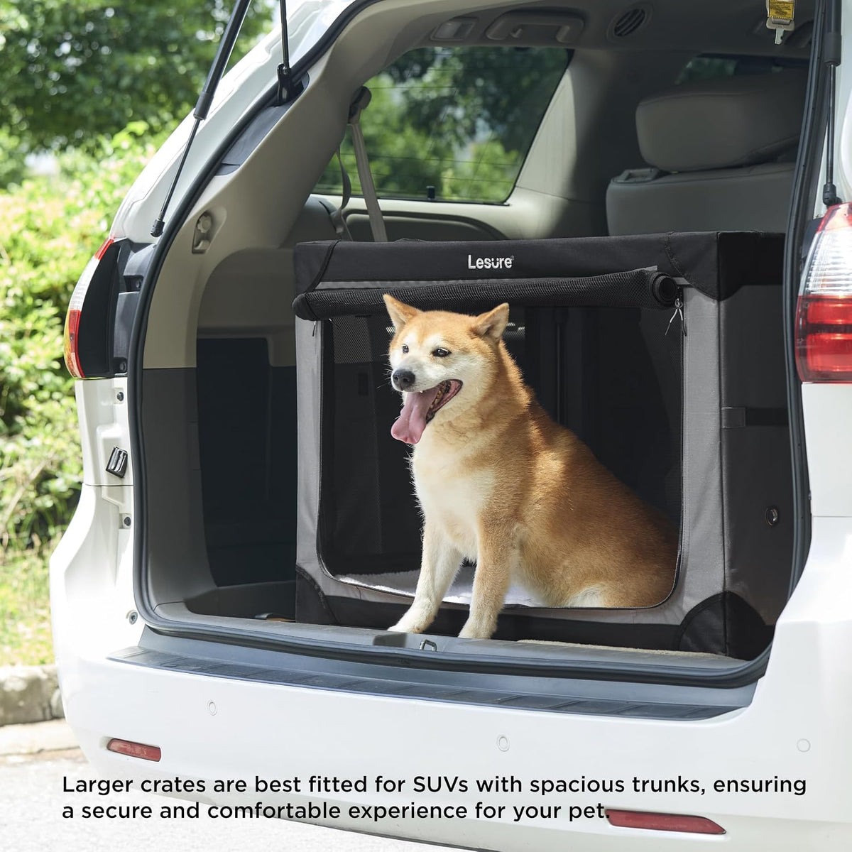 Lesure Shown on Today Show Soft Collapsible XL Dog Crate - Grey / 30.0"L x 21.0"W x 21.0"H - image 3