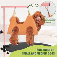 Dog Grooming Arm 35" with Hammock - Pink - image 3