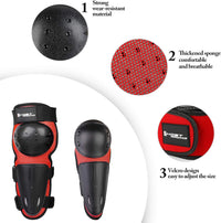 JUSTDOLIFE youth dirt bike gear set with chest protector, knee and elbow pads - view 20