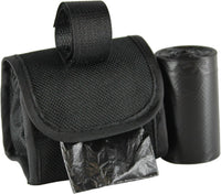 FiveStarPet Purse Style Dispenser with 2 Rolls Made in USA Easy Open - Solid Black