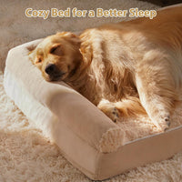 Orthopedic Washable Large Dog Bed for Senior Dog Comfy Sleep – Essentials for Dogs - 36"l x 27"w x 6.5"th / Beige - image 3