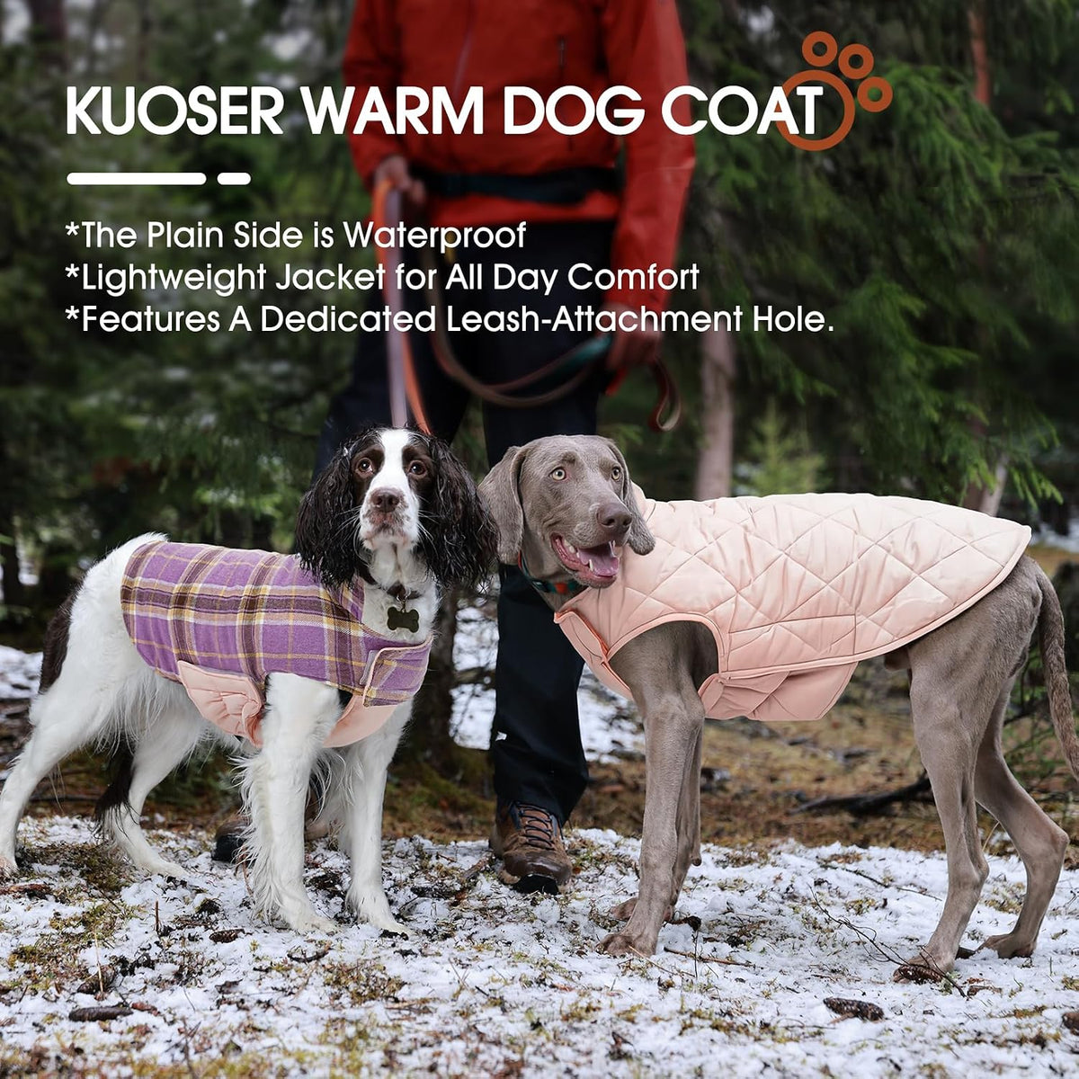 Kuoser Waterproof Dog Coat - Lavender / 2X-Large (Pack of 1) - image 3
