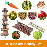 52Pcs Rabbit Chew Sticks, Guinea Pig Toys - 28Pack-hamster toys - image 3