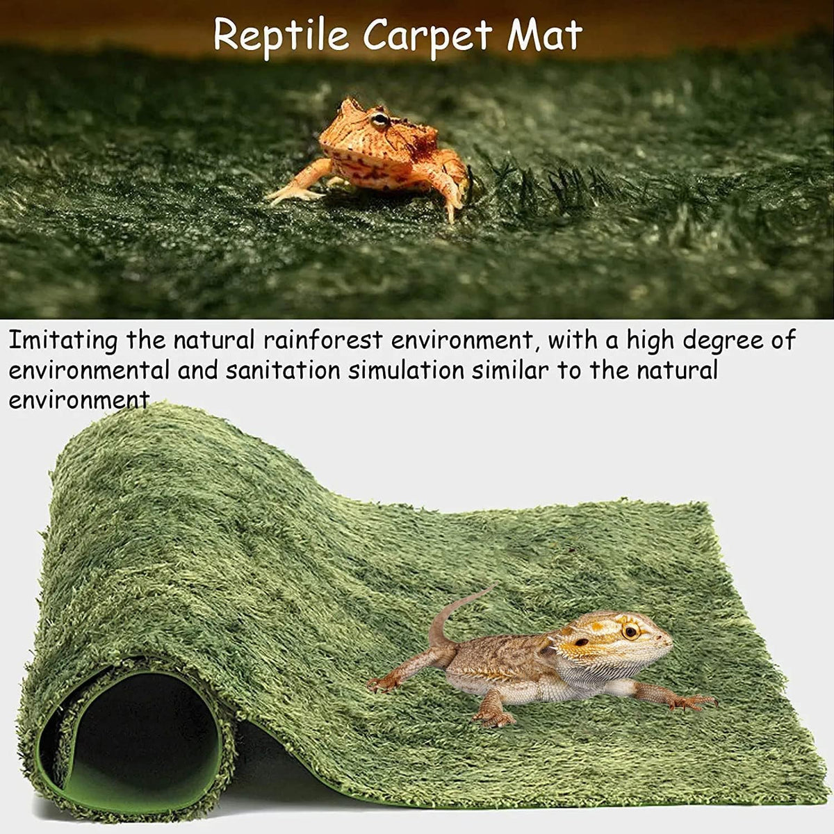 2pcs Reptile Carpet Terrarium Liner Tortoise Bedding Reptile - 2PCS（XL）：23.62 X 15.74 in - image 3
