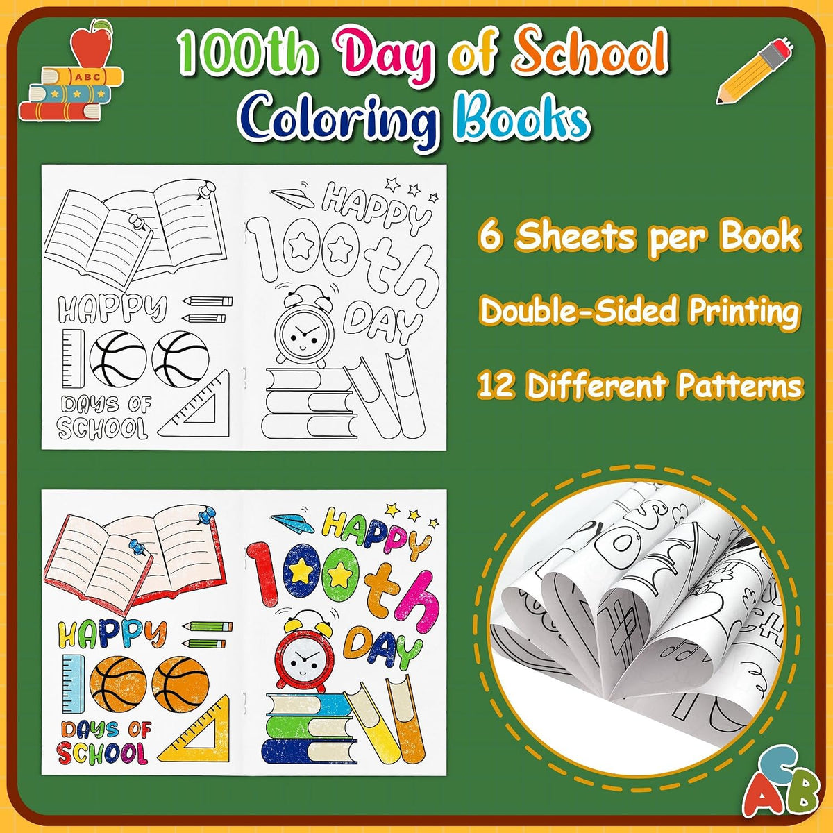 24Pcs Bible Coloring Books Religious Theme DIY Color-in Pages – Fun for Kids & Family - 100th Day of School - image 3