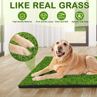 Dog Grass Pad with Tray, 23''X17'' Small Artificial Turf Grass Potty, Reusable Puppy Pee Pads - 34''×23'' (3-Layer Potty System) - image 3